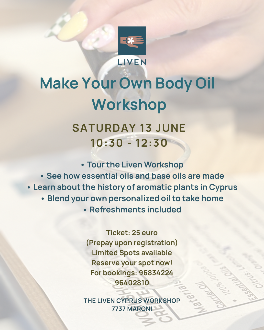 Workshop Fee 13/6