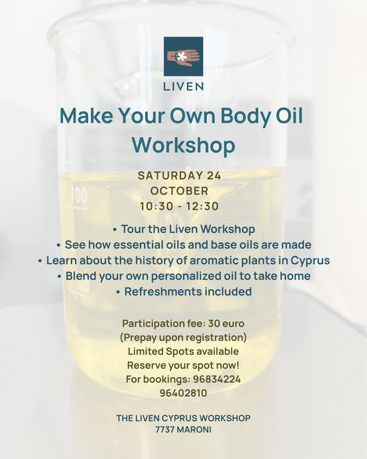 Workshop Fee: Make your own Body Oil