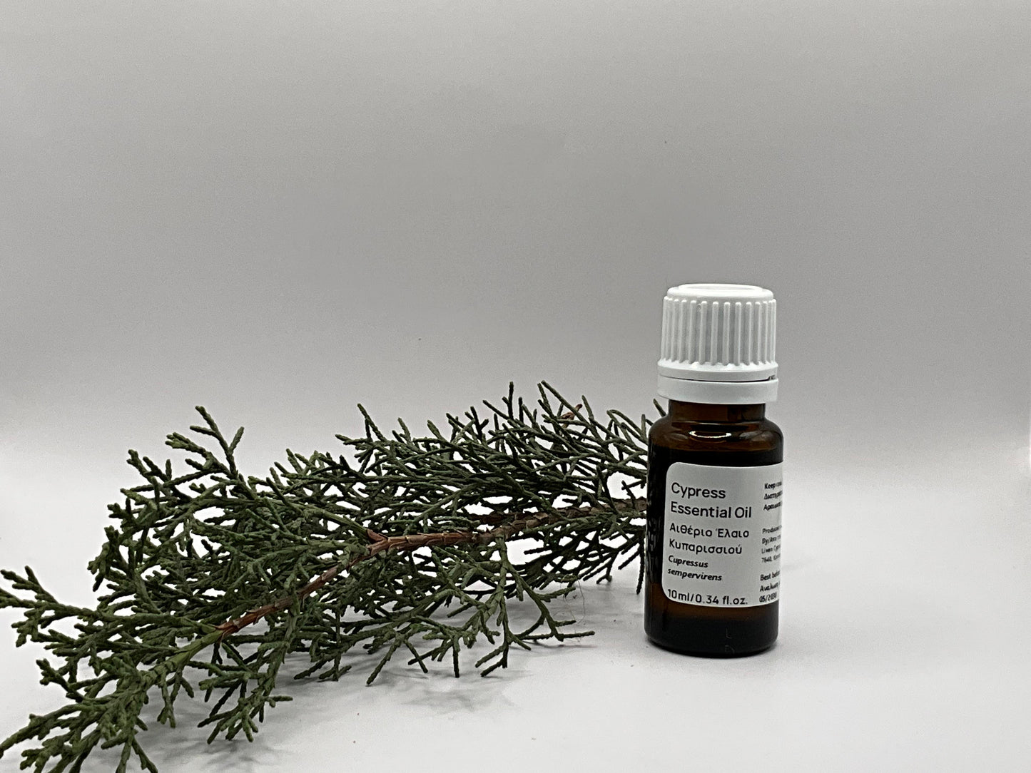 Bottle of Cypress essential oil 