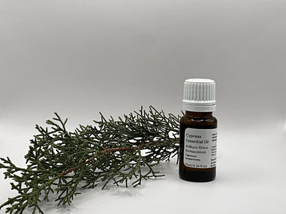 Bottle of Cypress essential oil 