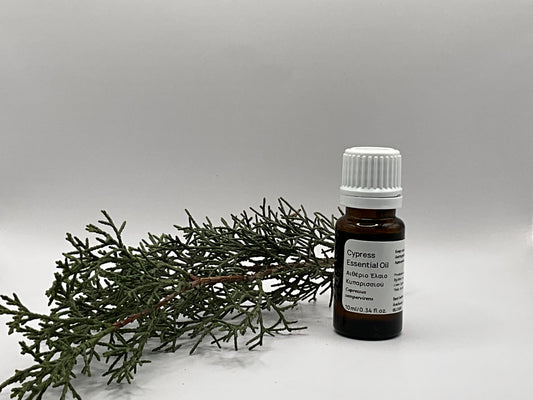 Bottle of Cypress essential oil 